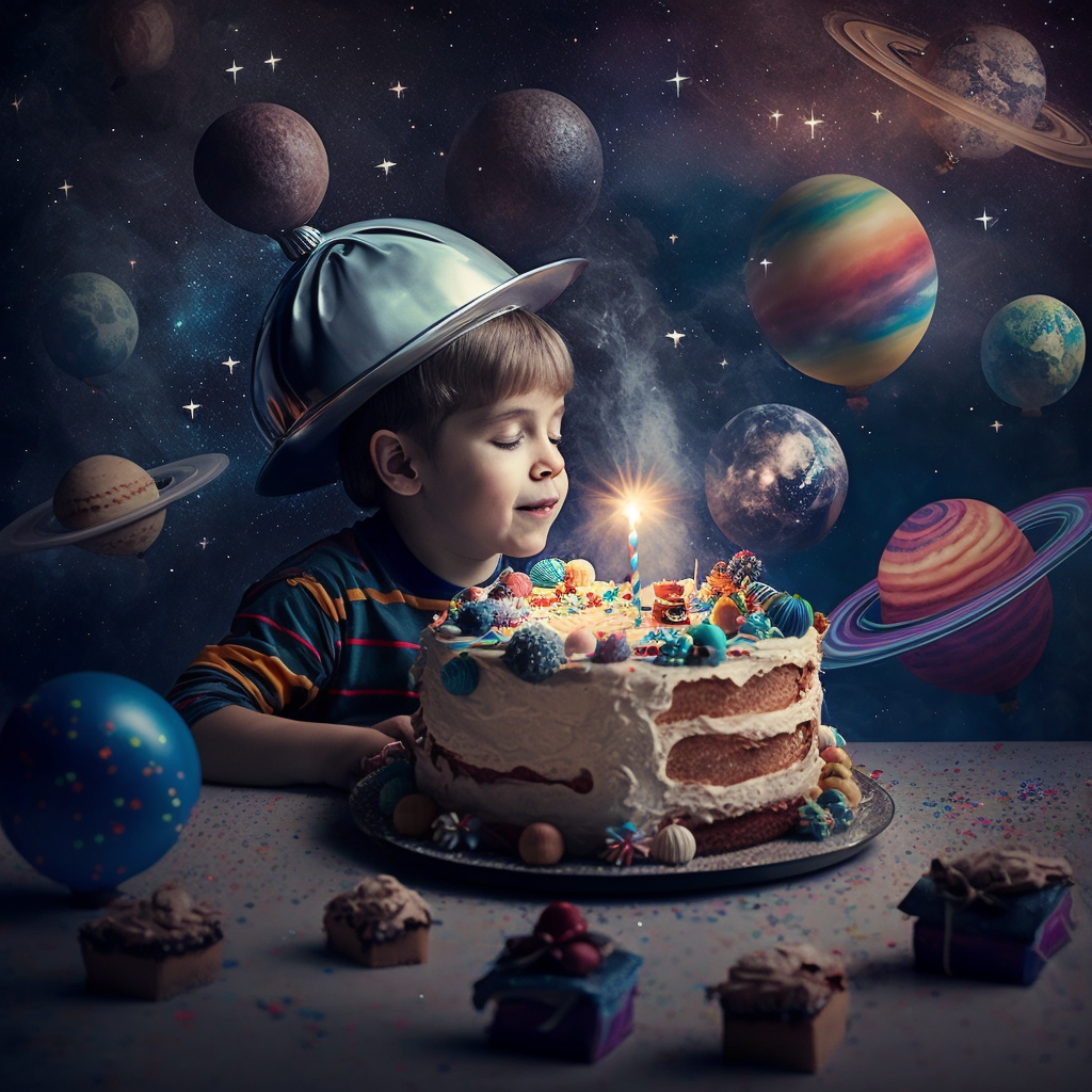 Anniversaire d'u petit astronaute